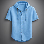 Renzo Linen Hoodie Shirt