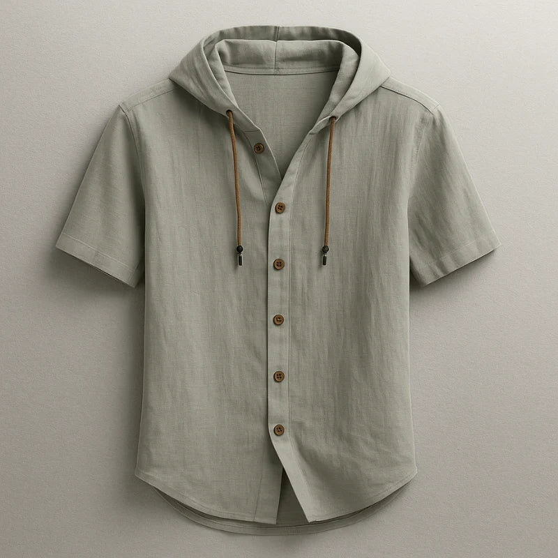Renzo Linen Hoodie Shirt